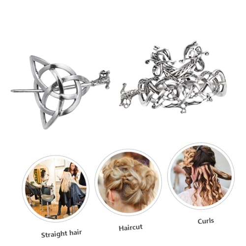 FOMIYES 2 Stück Teiliges Retro Metall Haarklammern Keltische Viking Haarspangen aus Langlebiger Legierung Modische Haarschmuck für Damen und Mädchen Geeignet für Hochsteckfrisuren und von FOMIYES