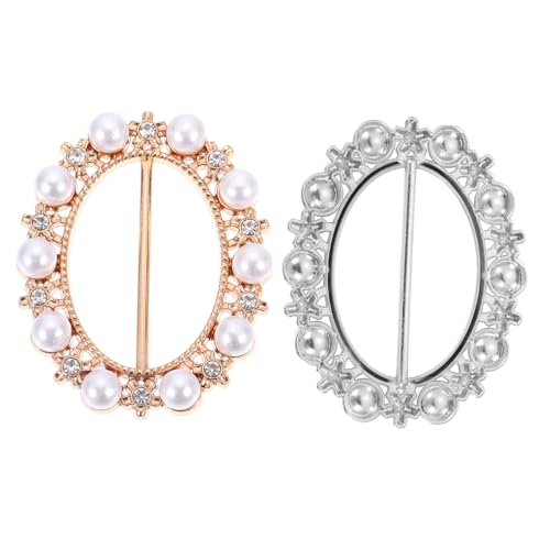 FOMIYES 2 Stück Teiliges Schalringe aus T Shirt und Hemdclips Vielseitige Seidenschal Schnallen für Damen Einfach zu Knoten Geeignet für Hochzeit Party und Alltag von FOMIYES