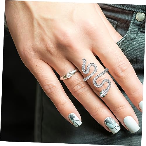 FOMIYES 2 Stück Teiliges Schlangenring für Damen und Herren Verstellbare Bandringe Gold und Silber Einzigartiger Modeschmuck für Geburtstage Partys Outfits und Geschenkideen von FOMIYES