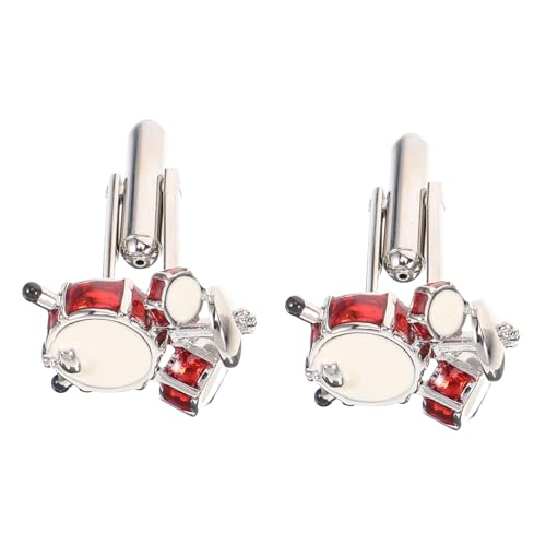FOMIYES 2 Stück Hemd Manschettenknöpfe Trommel Design Business Anzug Manschettenknöpfe für Herren Retro Metall Hochzeitsaccessoires für Männer Schmuck für Besondere Anlässe von FOMIYES