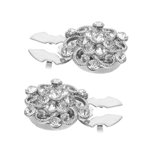 FOMIYES 2 Stück Teiliges Strassbesetzte Metall-sleeve Button Covers Abnehmbare Manschettenknöpfe Funkelnde Schmuckknöpfe für Hemden Blusen Anzüge Unisex Langlebig und Elegant von FOMIYES