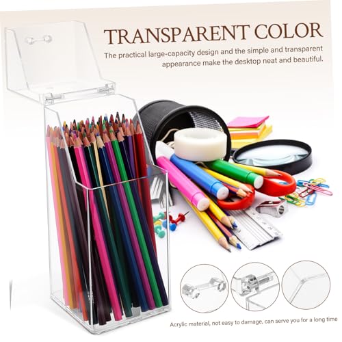 FOMIYES 2 Stück Teiliges Transparentes Acryl Aufbewahrungsset mit Deckel Kosmetik Organizer für Make Up Pinsel und Kleine Utensilien Langlebige Acrylbox für Kosmetik und Bürobedarf von FOMIYES
