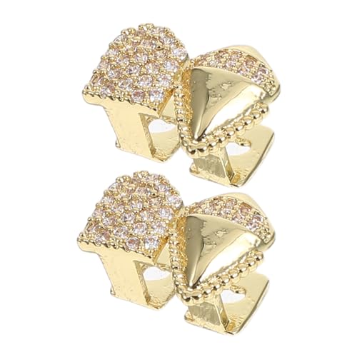 FOMIYES 2stücke Halloween Zahnschmuck Vampirzähne Grills Cosplay Accessoires Mit Zirkonia Verzierung Für Erwachsene Party Kostüm Zubehör Aus Leichtem Material von FOMIYES