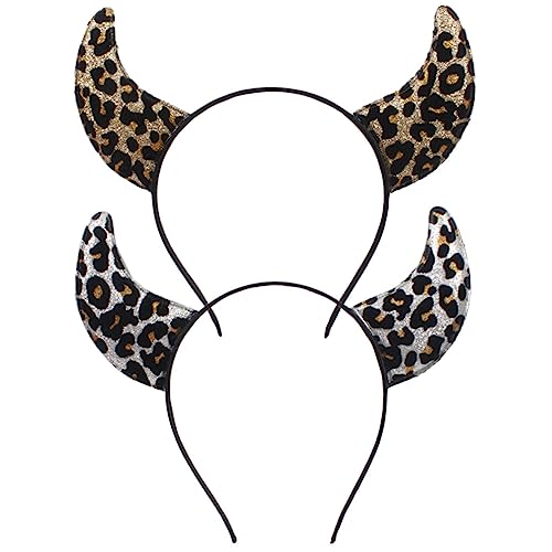 FOMIYES 2st Teufelsohren Stirnband Tierohren Hörner Stirnband Maskerade-kopfbedeckung Gothic-horn-stirnband Kostüme Für Erwachsene Hörner-kopfbedeckung Requisiten Fräulein Cosplay Stoff von FOMIYES