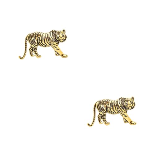 FOMIYES 2 Stück Tiger Brosche Anstecknadel Elegantes Reversabzeichen für Herrenanzüge Accessoires Stilvolle Brosche für Schals Hüte Langlebiges Robustes für Besondere Anlässe von FOMIYES