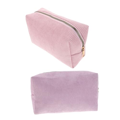 FOMIYES 2 Stück Tragbare Kosmetiktasche Teiliges mit Reißverschluss Handliche Make Up Organizer für Damen Minimalistisches Design Praktische Aufbewahrung für Reisen und Alltag Leicht zu von FOMIYES