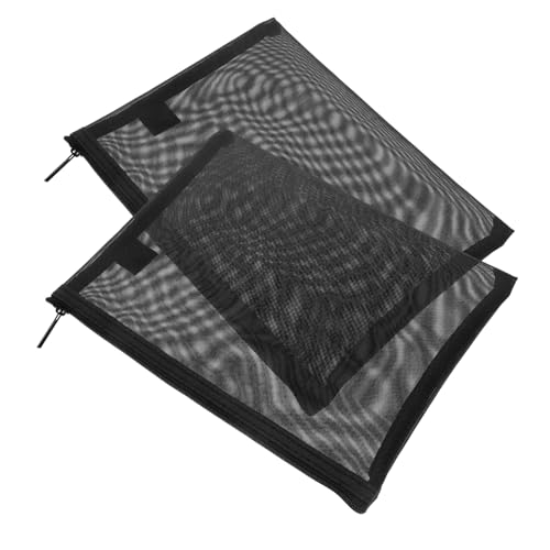 FOMIYES 2 Stück Tragbare Kosmetiktasche aus Nylon Transparente Make Up Aufbewahrungstasche mit Reißverschluss für Damen Große Kapazität Leicht und Handlich für Kosmetik und von FOMIYES