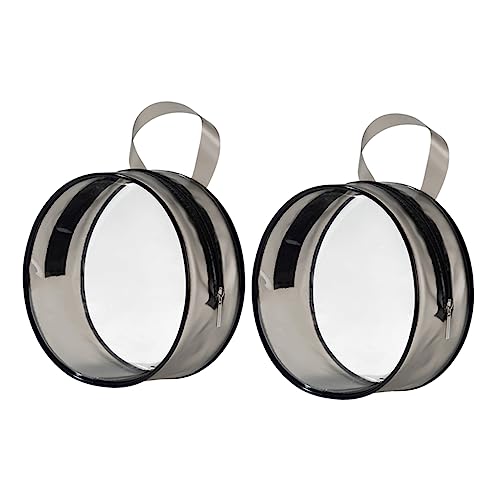 FOMIYES 2 Stück Tragbare Kosmetiktaschen Multifunktionale Make Up Organizer mit Reißverschluss für Reisen und Alltag Transparent PVC für Damen und Unterwegs von FOMIYES