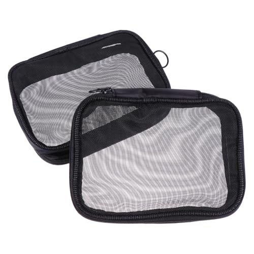 FOMIYES 2 Stück Transparente Mesh Kosmetiktaschen Multifunktionale Reise Toilettentaschen Leichte Organizer für Kosmetik und Kleine Accessoires Praktisch für Damen und Herren Unterwegs von FOMIYES