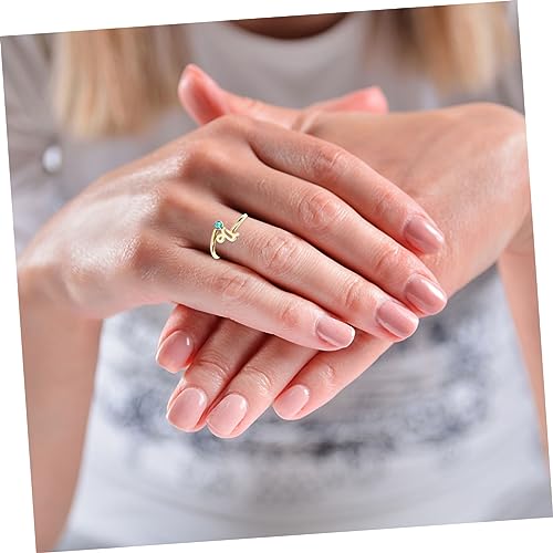 FOMIYES 2 Stück Verstellbarer Damenring Zirkonia Offener Schmuck Modeaccessoire Geschenkidee Alltag Party von FOMIYES