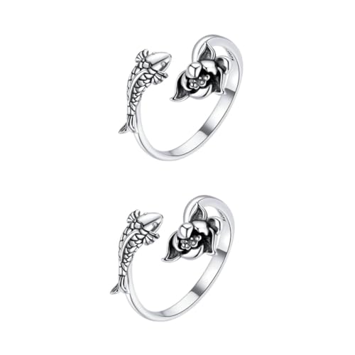 FOMIYES 2 Stück Verstellbarer Offener Blumenring Hochwertigem Material für Frauen Eleganter Lotus Ring Schmuck für Besondere Anlässe Vielseitig Kombinierbar mit Verschiedenen Outfits von FOMIYES