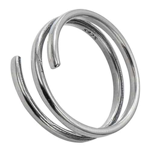 FOMIYES 2 Stück Verstellbarer Silber Daumenring Damen Offener Mehrfacher Wickelring Vintage Stil Modeschmuck Für Teen Mädchen Alltag Festival von FOMIYES