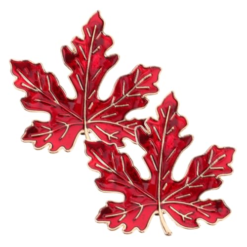 FOMIYES 2 Stück Vintage Ahornblatt Broschen Anstecknadeln Langlebiger Legierung Damen Kleidung Accessoires Sicherer Halt Beschädigung Vielseitig für Schal Bluse und Mantel von FOMIYES