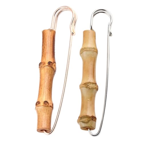 FOMIYES 2 Stück Vintage Bambus Brosche Retro Bambus Design Anstecknadel für Business Anzüge Unisex Schmuck Accessoire Modisch für Kleidung Jacken Taschen und Hüte Geeignet Zufällige Farbe von FOMIYES