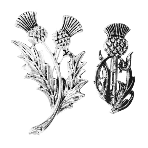 FOMIYES 2 Stück Vintage Brosche Damen Schottische Anstecknadel aus Langlebiger Legierung Kreative Hochzeit Brosche für Brautstrauß und Kleidungsdekoration Eleganter Schmuck für Besondere von FOMIYES