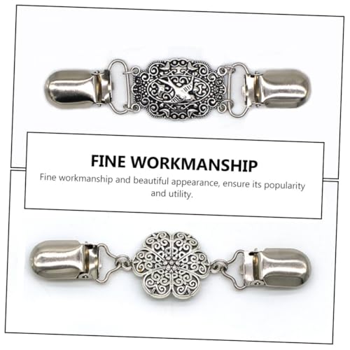 FOMIYES 2 Stück Vintage Brosche Schalclip Dekorativer Brustnadel Anstecker aus Modischer Halsschmuck für Damen zum Fixieren und Verzieren von Schals Tüchern und Cardigans von FOMIYES