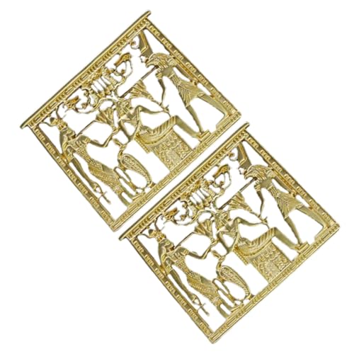 FOMIYES 2 Stück Vintage Broschen Retro Stil Ägyptischer Tempel Design Langlebige Schmucknadeln aus Legierung für Kleid Strickjacke Festliche Kleidung mit Glänzender Verschleißfester von FOMIYES