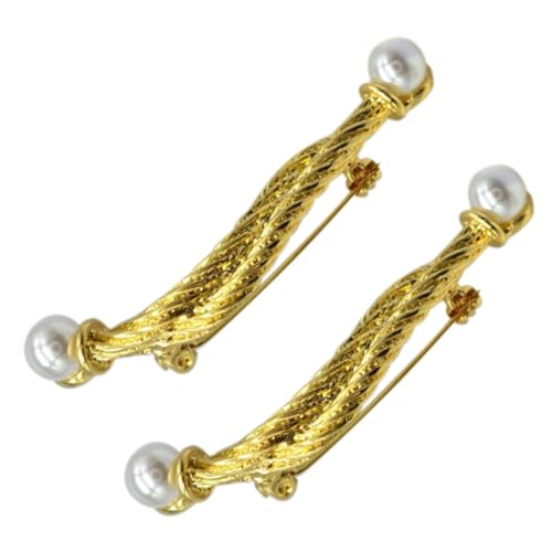 FOMIYES 2 Stück Vintage Broschen für Damen Goldfarbene Brustnadeln aus Legierung Kreative Schmuck anstecker für Pullover Kleider Schals und Hemden Modische Kleidung Accessoires von FOMIYES