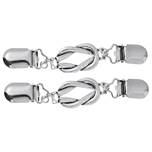 FOMIYES 2 Stück Vintage Cardigan Clips Antike Strickjacken Clips Premium Broschen für Schals und Umhänge Stilvolle Verschlüsse für Kleidung für Kleider und Pullover von FOMIYES