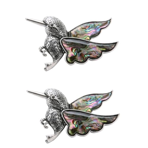 FOMIYES 2 Stück Vintage Holzspecht Brosche für Damen Kreativer Diy Anhänger Brustpin für Kleidung Design für Vielseitige Anlässe auch Halskette Verwendbar von FOMIYES