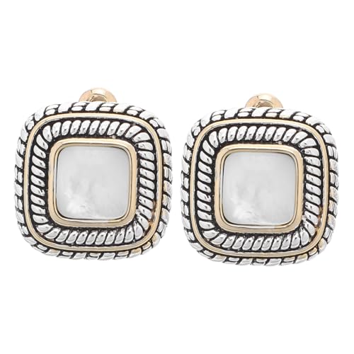 FOMIYES 2 Stück Vintage Muschelohrringe aus Perlmutt Klobige Statement-ohrringe Asymmetrische Barocke Ohrstecker Leichte Damenschmuck-accessoires für Alltag und Besondere Anlässe von FOMIYES