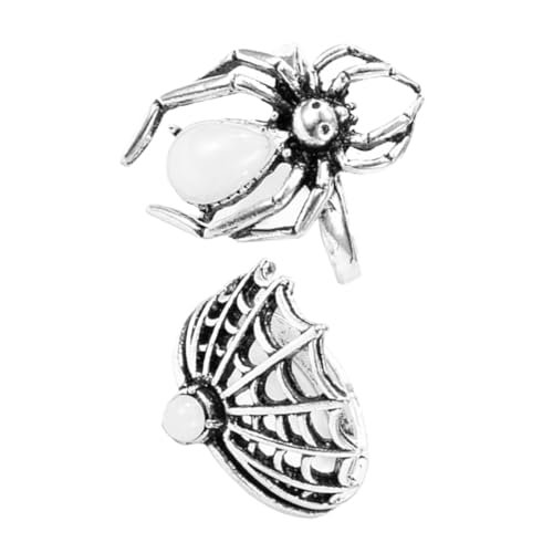 FOMIYES 2stücke Metalllegierung Spinnenring Mit Netz Für Frauen Und Mädchen Retro Und Vintage Design Passend Für Abend Party Und Besondere Anlässe von FOMIYES