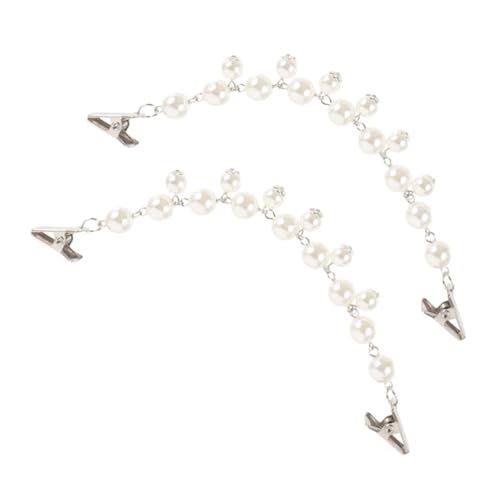 FOMIYES 2 Stück Vintage Schulterjacken Clips mit Perlen Cape und Strickjacken Clip für Damen Vielseitiger Knopflose Umhang und Pulloverhalter Eleganter Outfit Abschluss von FOMIYES