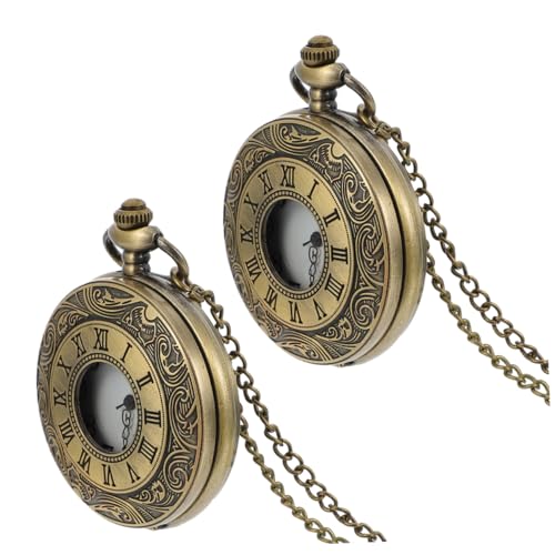 FOMIYES 2 Stück Vintage Steampunk Taschenuhr Hochpräzise Quarzuhren mit Abnehmbarer Kette für Thematische Partys und Täglichen Gebrauch FOMIYES 2 Stück Vintage Steampunk Taschenuhr Hochpräzise Quarzuhren mit Abnehmbarer Kette für Thematische Partys und Täglichen Gebrauch von FOMIYES