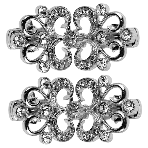 FOMIYES 2 Stück Vintage Sweater Clips Silber Wasser Strickjacken Verschluss Clips für Cardigan Kleid Schal für Damen und Mädchen von FOMIYES