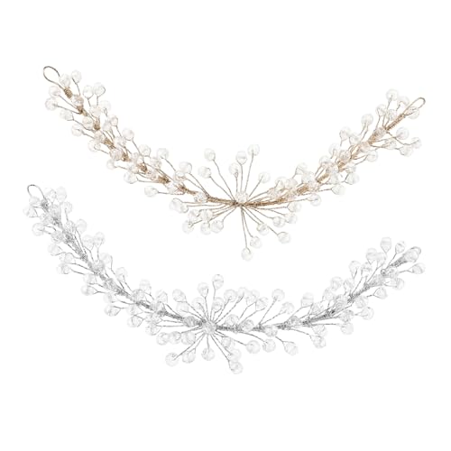 FOMIYES 2 Stück Wasserfallausschnitt Braut Haarschmuck Headband Handgemachte Hochzeits Haaraccessoires mit Glitzernden Strasssteinen für Frauen und Mädchen Gold Silber FOMIYES 2 Stück Wasserfallausschnitt Braut Haarschmuck Headband Handgemachte Hochzeits Haaraccessoires mit Glitzernden Strasssteinen für Frauen und Mädchen Gold Silber von FOMIYES