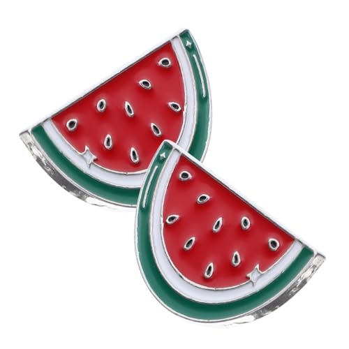 FOMIYES 2 Stück Wassermelonen Broschen aus Legierung Cartoon Anstecknadeln für Damen Lapel Pins zur Dekoration von Anzügen Cardigans und Mänteln Stabiler Halt Attraktives Design von FOMIYES