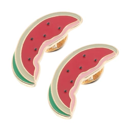 FOMIYES 2 Stück Wassermelonen brosche aus Hochwertiger Legierung Verspielte Frucht anstecknadeln für Damen Modischer Cardigan clip Niedliche Accessoires für Kleidung und Jacken von FOMIYES