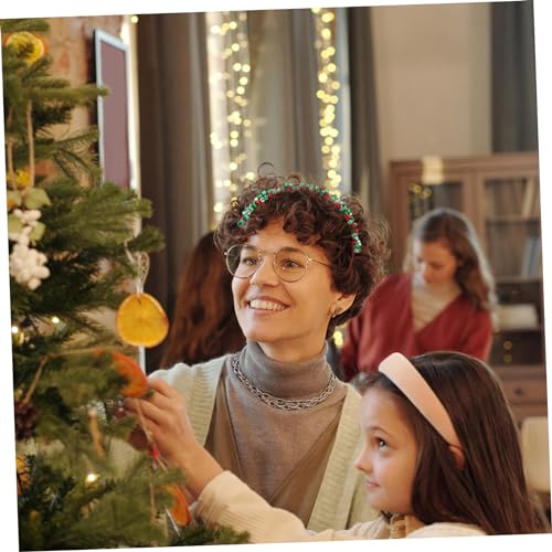 FOMIYES 2 Stück Weihnachtlicher Haarreifen mit Rentiergeweih und Roten Glöckchen Leichtes Robustes Cosplay Stirnband für Party Karneval Festliche Kopfbedeckung für Damen und Herren von FOMIYES