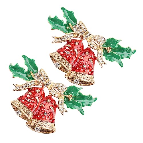 FOMIYES 2 Stück Weihnachtsbroschen Legierung Anstecknadeln für Kleidung Festliche Accessoires für Weihnachten und Besondere Anlässe von FOMIYES