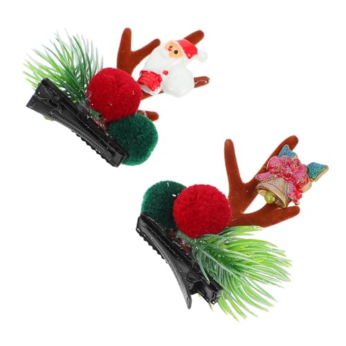 FOMIYES 2 Stück Weihnachtsgeweih-haarnadeln Hirschgeweih-aussehen Für Damen-haarschmuck Festival-thema Haarspangen von FOMIYES