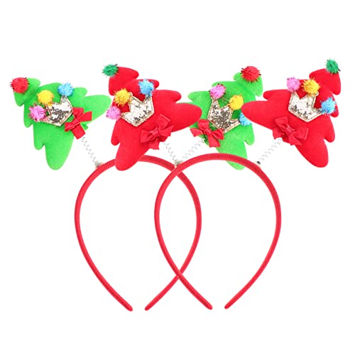 FOMIYES 2st Weihnachtsstirnband Weihnachtskopfkissen Kopfbedeckungen Für Urlaubspartys Weihnachtskopfschmuck Urlaub Stirnbänder Urlaub Party Gefälligkeiten Plastik Pailletten Mädchen Kind von FOMIYES