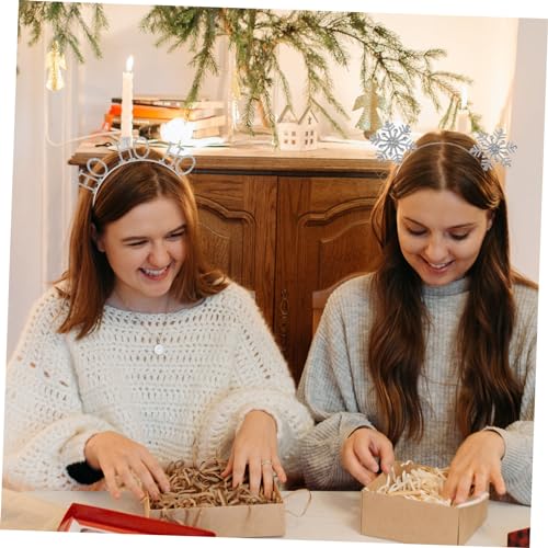 FOMIYES 2 Stück Weihnachtsstirnband Teilig Schneeflocken Haarreifen Mädchen Party Haarschmuck Leicht Festlich für Xmas Winterkostüm und Bühnenauftritt von FOMIYES