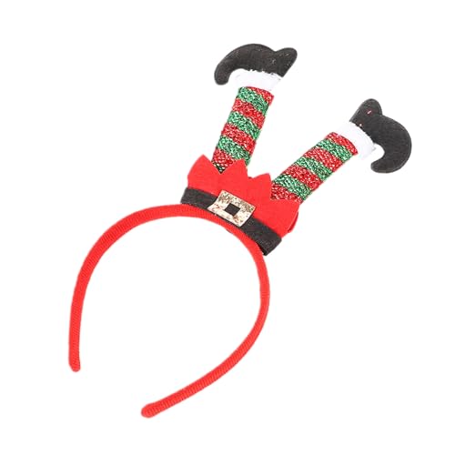 FOMIYES 2stücke Weihnachten Stil Design Haar Band Kopfschmuck Mit Weihnachtsbonbons Und Feenbeinen Haarreif Party Stirnband Haarschmuck von FOMIYES