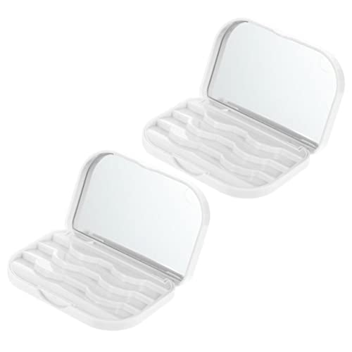 FOMIYES 2 Stück Wimpern Aufbewahrungsbox Teilig Wiederverwendbar Leichter Tragbarer Organizer für Falsche Wimpern Design Einfach zu Reinigen Langlebig Kompakt für Unterwegs von FOMIYES