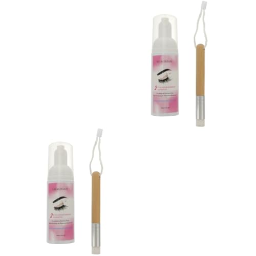 FOMIYES 2st Wimpern Reinigungsmousse Augenreiniger Wimpernentferner Ölfreier Augen-make-up-entferner Wimpernreiniger Wimpern Shampoo Reiniger Wimpern Waschen 2 in 1 Verlängern Plastik von FOMIYES