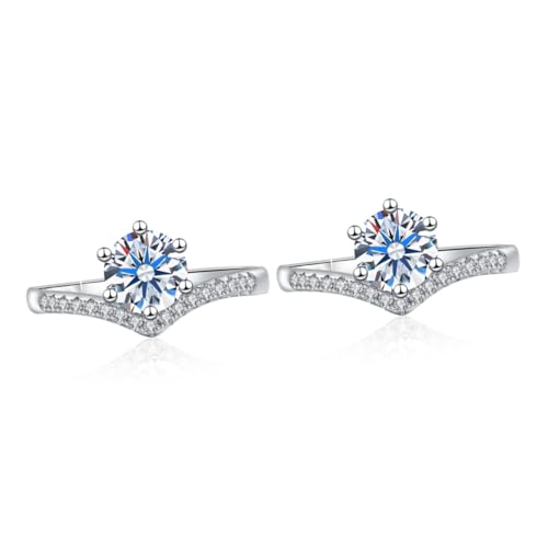 FOMIYES 2 Stück Zirconring für Frauen Eleganter Verlobungsring für Hochzeiten Jubiläen Valentinstag Tägliches Besondere Anlässe von FOMIYES