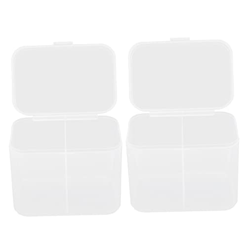 FOMIYES 2er-box Aufbewahrungskiste Wattestäbchen-organizer Halter Für Abschminkpads Organizer Für Wattepads Make-up-patch-organizer Aus Kunststoff Gesicht Plastik Weiß Nagelpolitur von FOMIYES