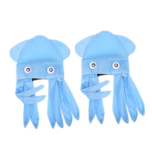 FOMIYES 2 Stück Oktopus-kappe Für Erwachsene Jungen Und Mädchen Festival-hut Meerestier-hut Lustige Kopfbedeckung Plüsch-kostüme Für Erwachsene Für Halloween Geburtstag von FOMIYES