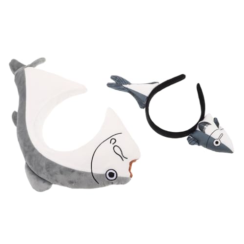 FOMIYES 2 Stücke Lustiges Teiliges Fisch Haarreif Meerestier Kostüm Haarband Cartoon Kopfband Damen Bequem Leicht für Halloween Party Cosplay und Festliche Anlässe von FOMIYES