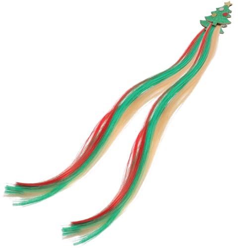 FOMIYES 2 Stücke Weihnachten Baum Haar Extensions Für Mädchen Perücke Haar Clips Weihnachten Haar Zubehör Mädchen von FOMIYES