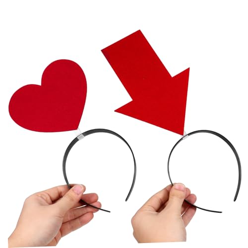 FOMIYES 2 Teiliges Valentinstag Haarband mit Herz und Spitze Flexibles und Bequemes Damen aus Weichem Material Modisch für Party Hochzeit Halloween und Jubiläum von FOMIYES