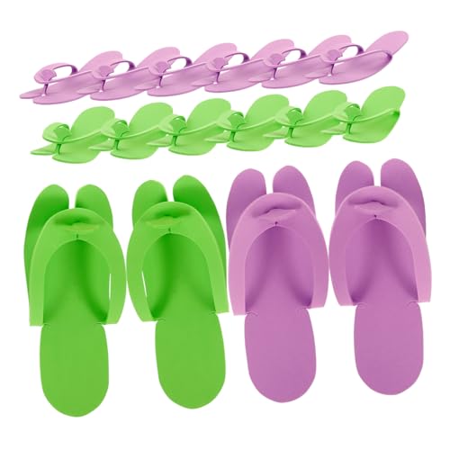 FOMIYES 20 Paare Einweg eva faltpantoffeln Bequeme Einweg slipper für Pediküre Spa und Gästebereich Unisex Universalgröße Leicht Hygienisch für Salon und Strand Zufällige Zufällige Farbe von FOMIYES