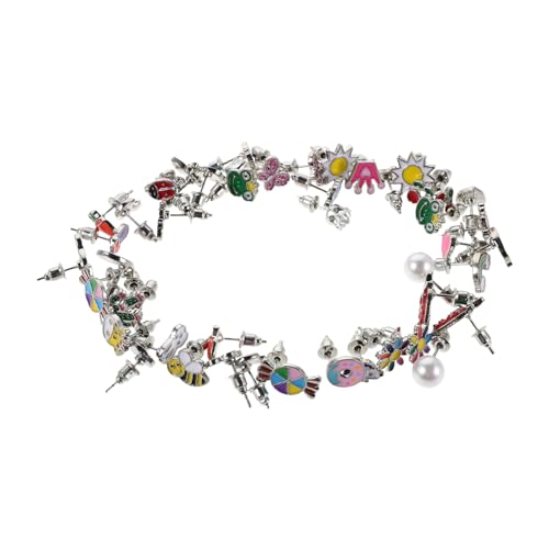 FOMIYES 20 Paare Kawaii Frucht Ohrringe Leicht Ölige Herz Ohrstecker Niedliche Tier Gemüse-motive Alltagsschmuck Geschenk von FOMIYES