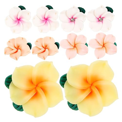 FOMIYES 20 Stk 3D-Blumenverzierungen DIY haarspangen zubehör Haarklammer Haarnadel Blumenflecken aus Ton Kreative Haarspangenanhänger Patch Charme Requisiten schmücken Abstandsperlen von FOMIYES