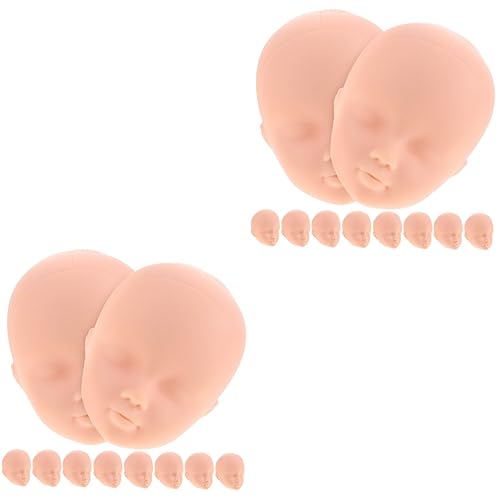 FOMIYES 20 Stk Puppenkopf Anziehen Babypuppe Schlüsselanhänger Puppenkopf Reparieren Make-up-puppenkopf Puppenköpfe Ersetzen Mini-puppenköpfe Puppendekor Kind Make-up-tools Mädchen Plastik von FOMIYES